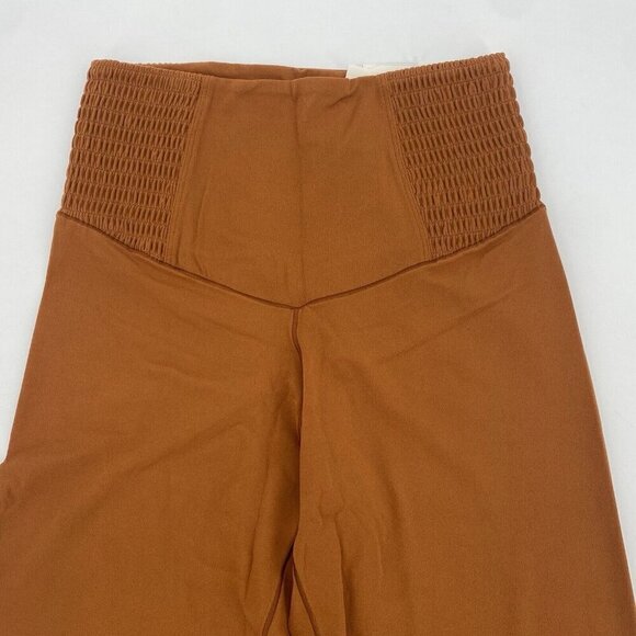 Aerie Offline Leggings Size M Real Me 7/8 Hi Rise Smocked Waist Rust - Picture 3 of 12